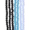 2mm Mixed Aqua & Black Glass Faceted Round Beads, 630ct. by Bead Landing™
